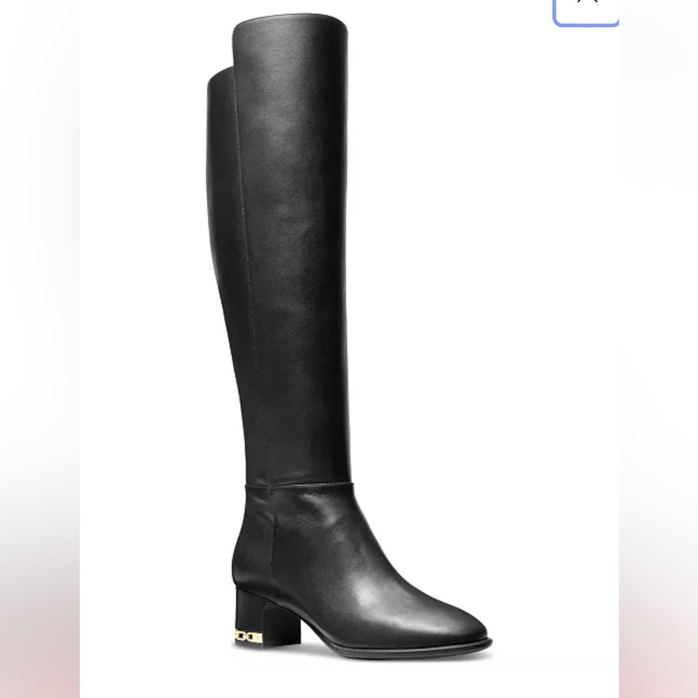 Michael Kors Women's June Leather Knee High Riding Boots